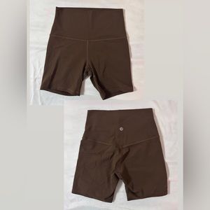 Lululemon Align High-Rise Short 6” (color: espresso)